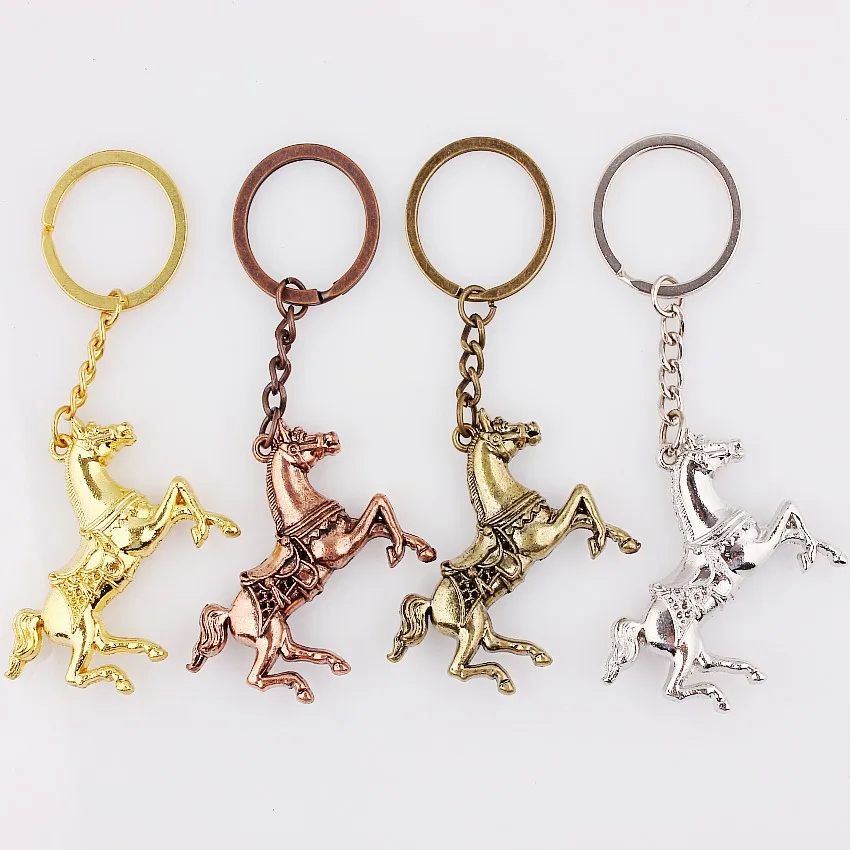 

QianBei 8pcs Hot Sale Horse Animal Pet keychain Keyring Classic Pendant Key Bag Chain Creative Gift Jewelry Women Men Free Bulk