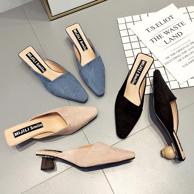 2019 Горячая знаменитости со странным каблуком Женские тапочки высокого качества