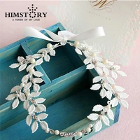 new arrival handmade tiara noiva white leaf wedding hairband bridal party festival hairwear hair accessory