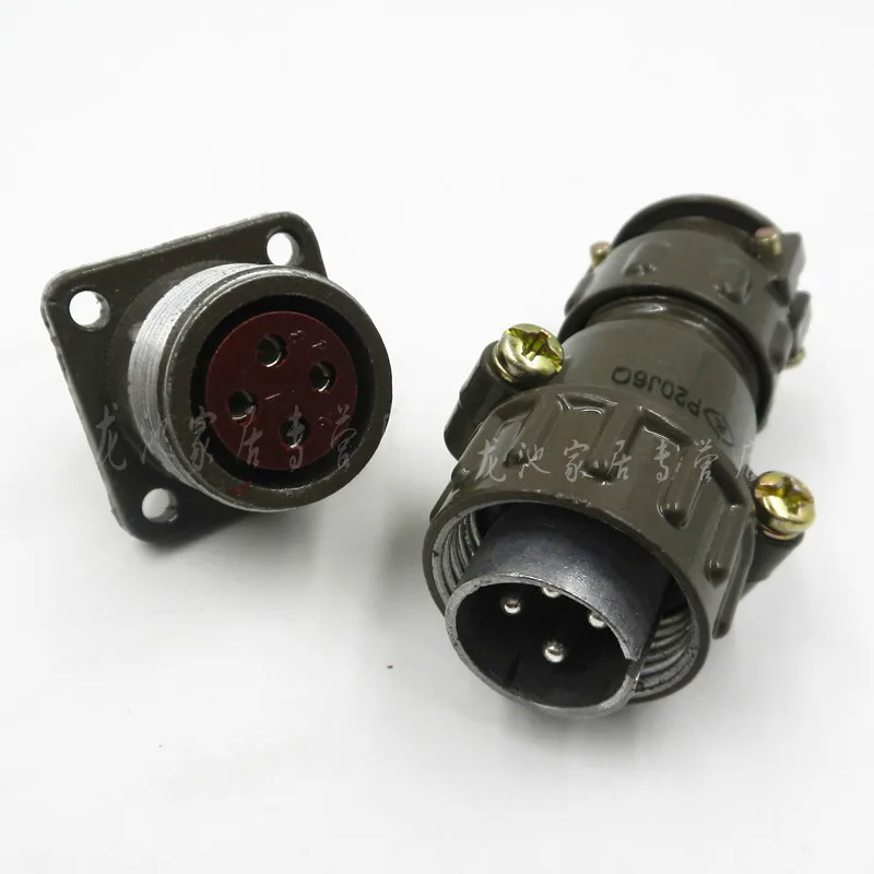

HAOGNCN P20 4 Core Aviation Plug Socket 4 Core Round Connector P20J6Q Back Dress