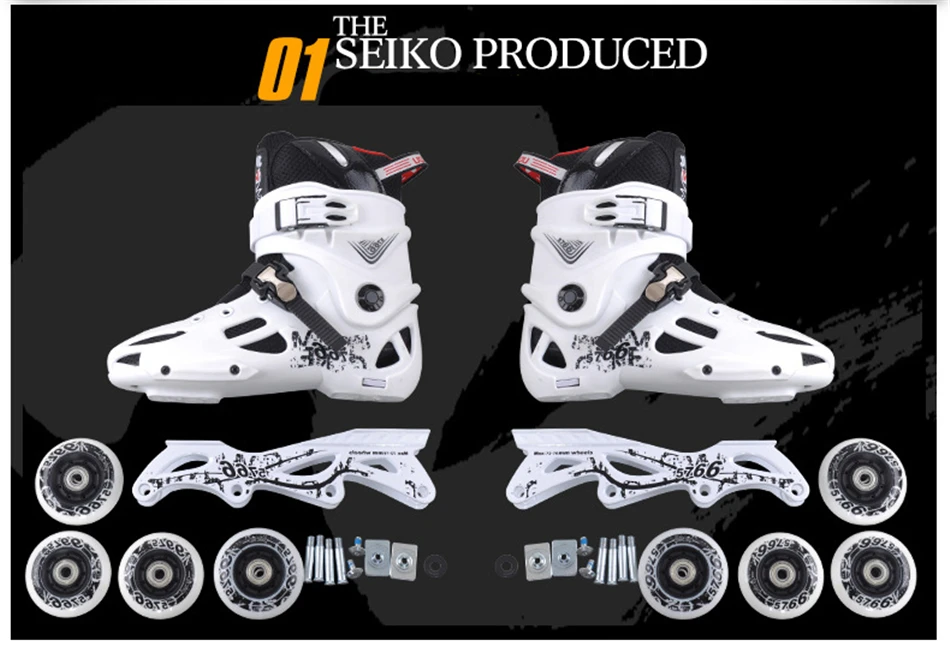 Встроенный Скорость коньки Patine роликовые коньки для обуви FSK слалом Powersliding Quad Коньки Спортивная обувь с роликами хорошего как Seba IA57