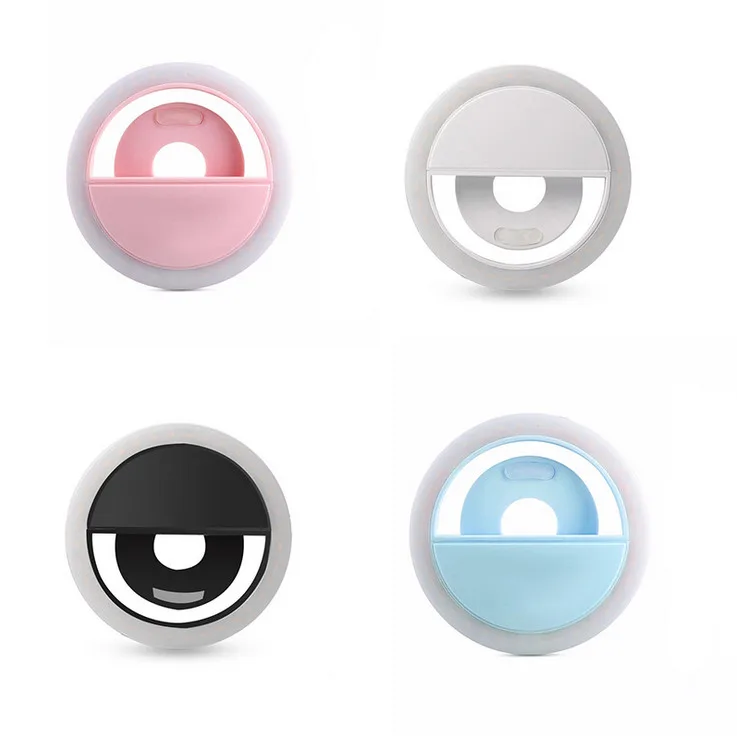 Перезаряжаемая USB зарядка с батареей селфи портативная светодиодная кольцевая