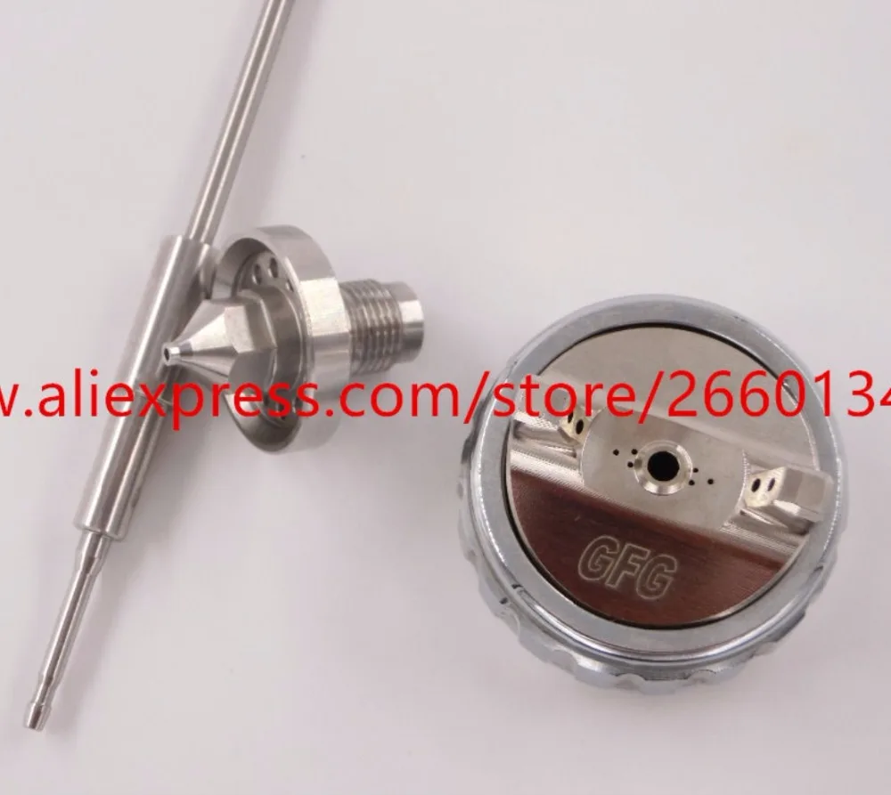 Wholesale and retail HVLP 1.3/1.4/1.8mm Needle,Nozzle and Flow cap Apply to GFG PRO and TT spray gunОптово-розничная HVLP 1.3 / 1.4 / 1.8mm Игла, Насадка и крышка потока Нанесите на распылитель GFG PRO и TT