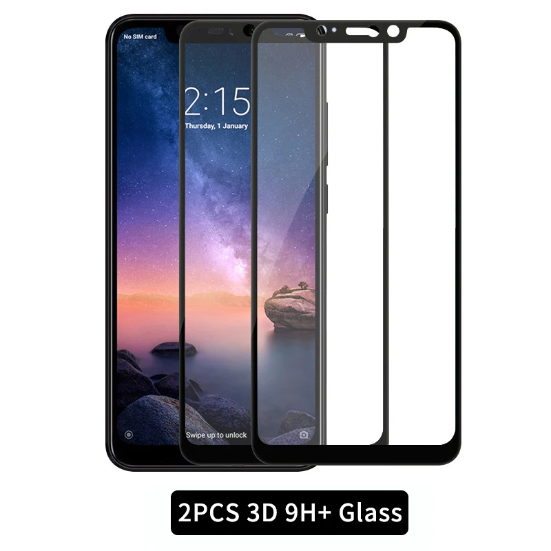 Для xiaomi pocophone f1 стекло для xiaomi pocophone f1 защита экрана Mofi для xiaomi poco f1 пленка полное покрытие 6,18 - Цвет: 2 Pcs 9H 3D Glass