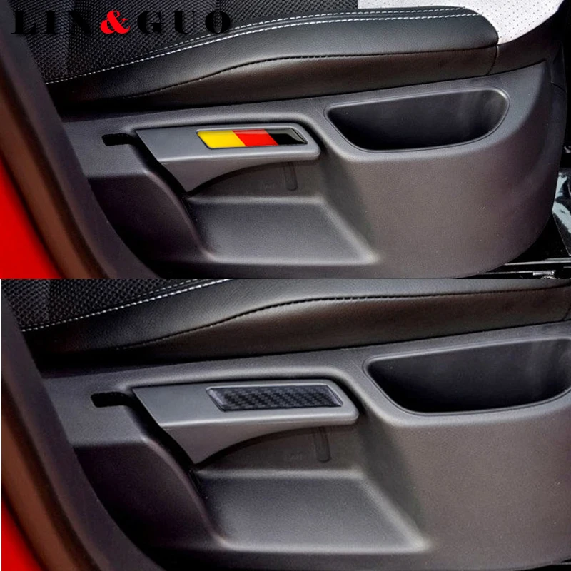 2 шт. стайлинга автомобилей углеродного волокна Стикеры подъемный ключ ручка