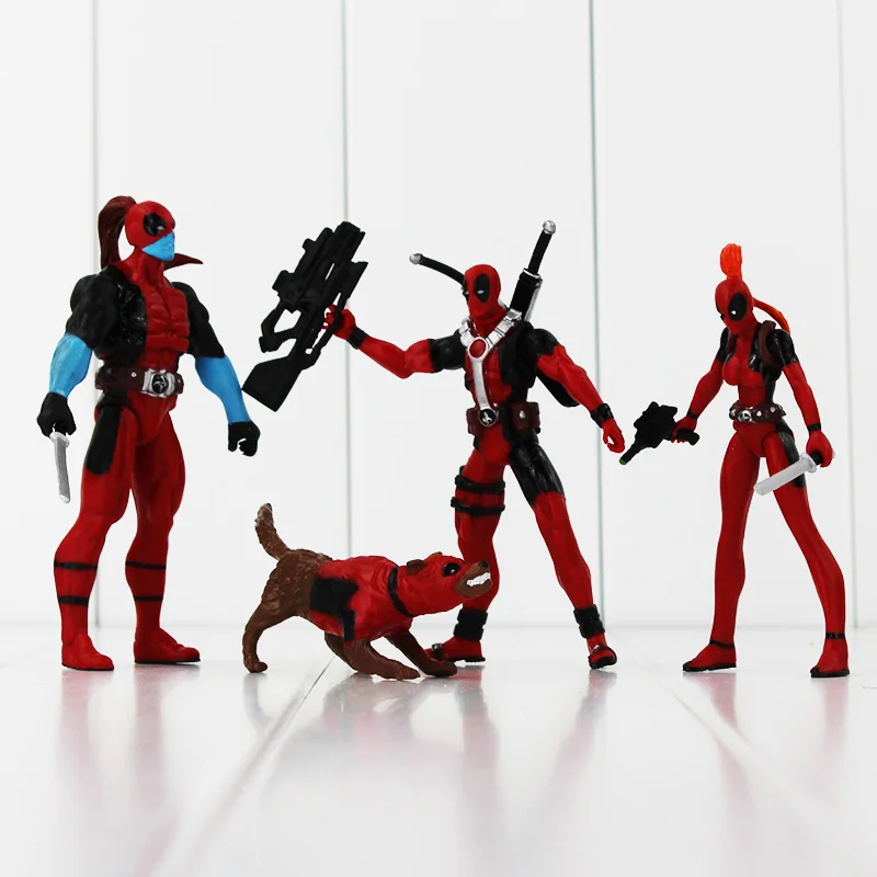 Новинка 4 шт./лот X men Dead pool Дэдпул ПВХ экшн фигурка Коллекционная модель