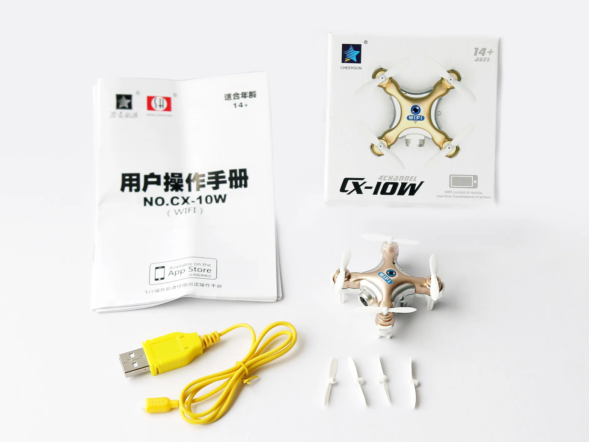 Мини Радиоуправляемый Дрон с камерой Cheerson Cx 10w Cx10wd вертолет Wifi камера Fpv
