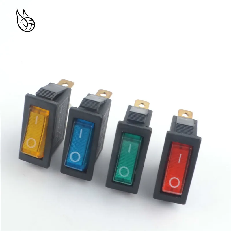 KCD3 красный/зеленый/желтый/синий светильник 3 контактный кулисный переключатель
