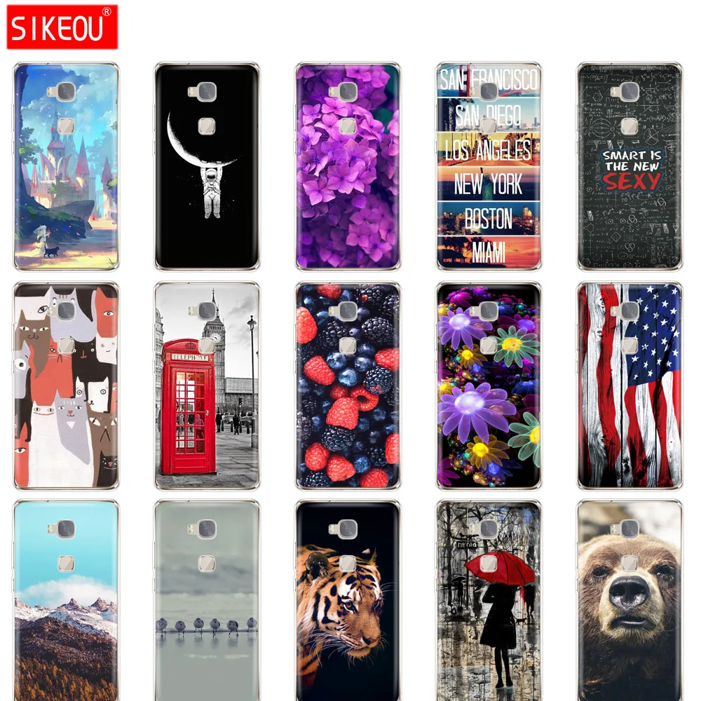 Силиконовый чехол для телефона huawei honor 5X мягкий из ТПУ 5 x KIW-L21 coqa Coque Funda