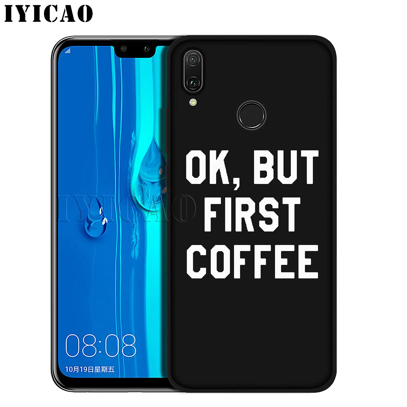 IYICAO ОК но сначала кофе книга Девушка Мягкий чехол для телефона Huawei Mate 30 20 10 Pro Nova 5I