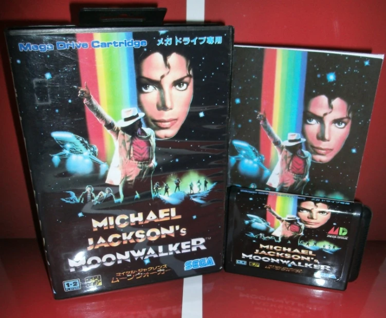 Японская Обложка с коробкой и руководством Майкла Джексона Moonwalker для Sega Megadrive