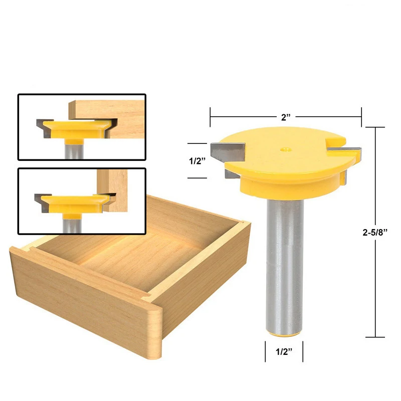 

Free shipping 1PC 1/2'' Shank Straight Rail & Stile Router Bit Woodworking Chisel Cutter Tool