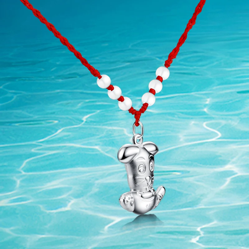 Аксессуары для китайского знака зодиака ожерелья со знаком из серебра 925 пробы.