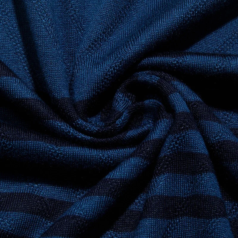 Новинка 2019 повседневный Полосатый пуловер и свитер для мужчин рубашка