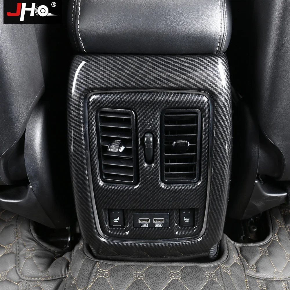 JHO ABS углеродное волокно зернистая Накладка для 2014 2018 Jeep Grand Cherokee 2015 2016 17 дверная
