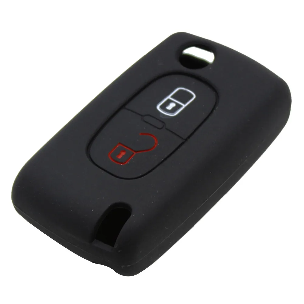 Силиконовый чехол KEYYOU для ключей Peugeot 207 307 308 407 408 RCZ Citroen C3 C4 C4L C5 C6 Quatre | Автомобили и