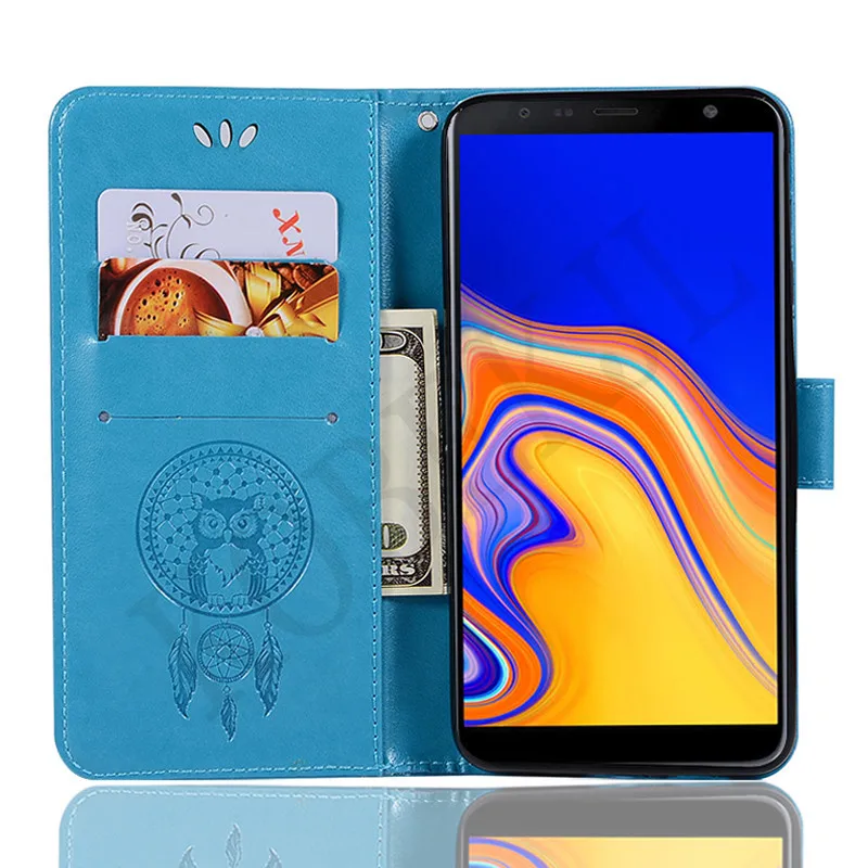 Flip Case For Samsung Galaxy J4 Plus Wallet PU Leather Back Cover Phone J415F J415 SM-J415F | Мобильные телефоны и