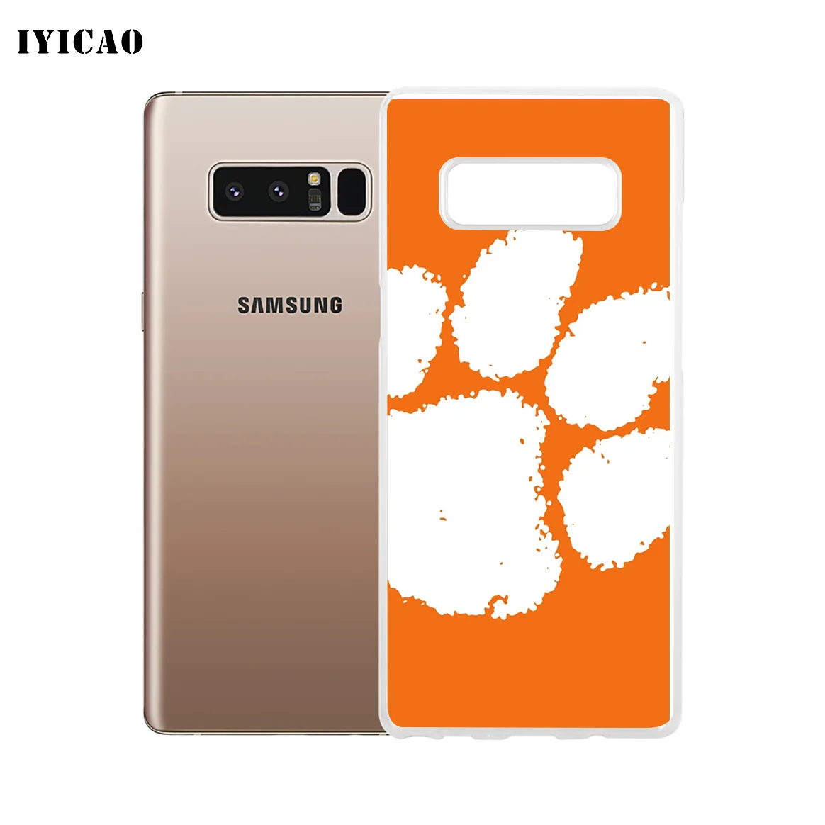 Мягкий силиконовый чехол IYICAO с неоновым тигром для Samsung A5 A6 Plus A7 A8 A9 J3 J5 J7 Note 8 9 из