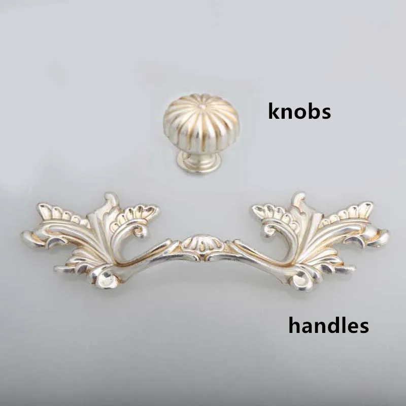 3 &quotВинтажные тревожные серебряные ручки для комода 76 мм Серебряный антикварный