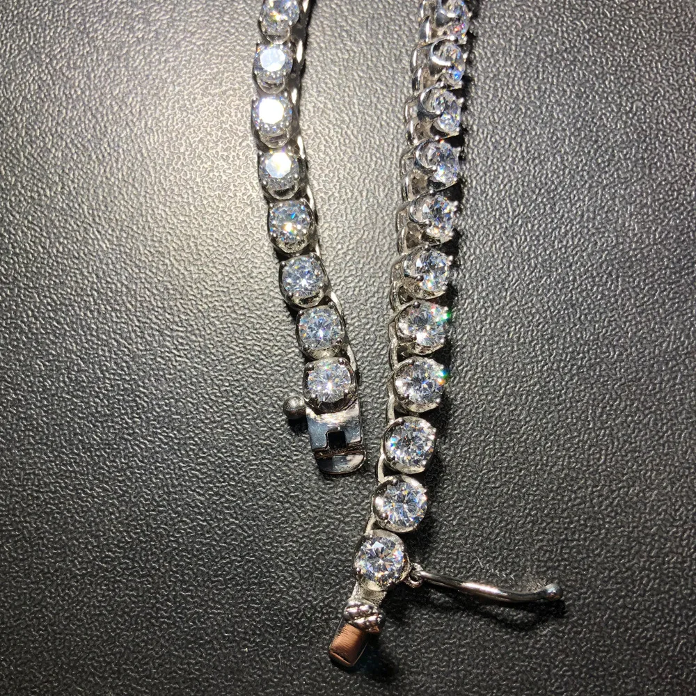 4 мм круглые кубические циркониевые теннисные цепи Чокеры ожерелья из