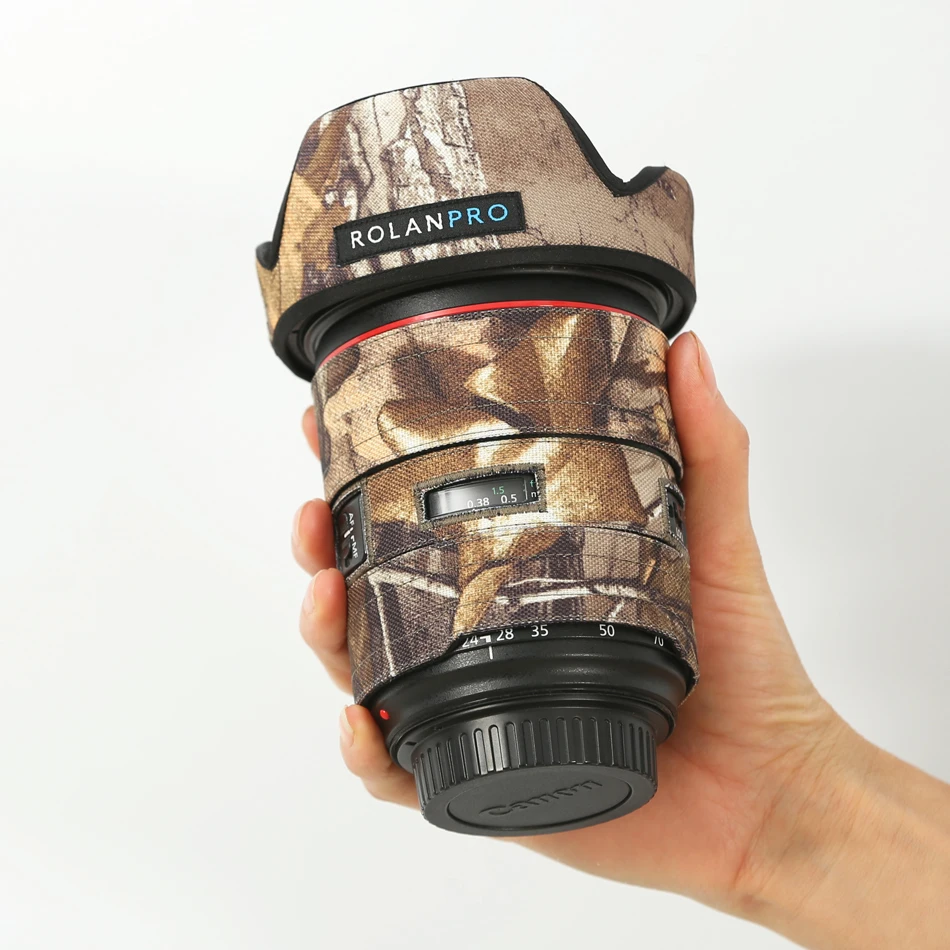 Камуфляжный чехол ROLANPRO для объектива Canon EF 24-70 мм F/2 8 L USM защита от дождя защитный