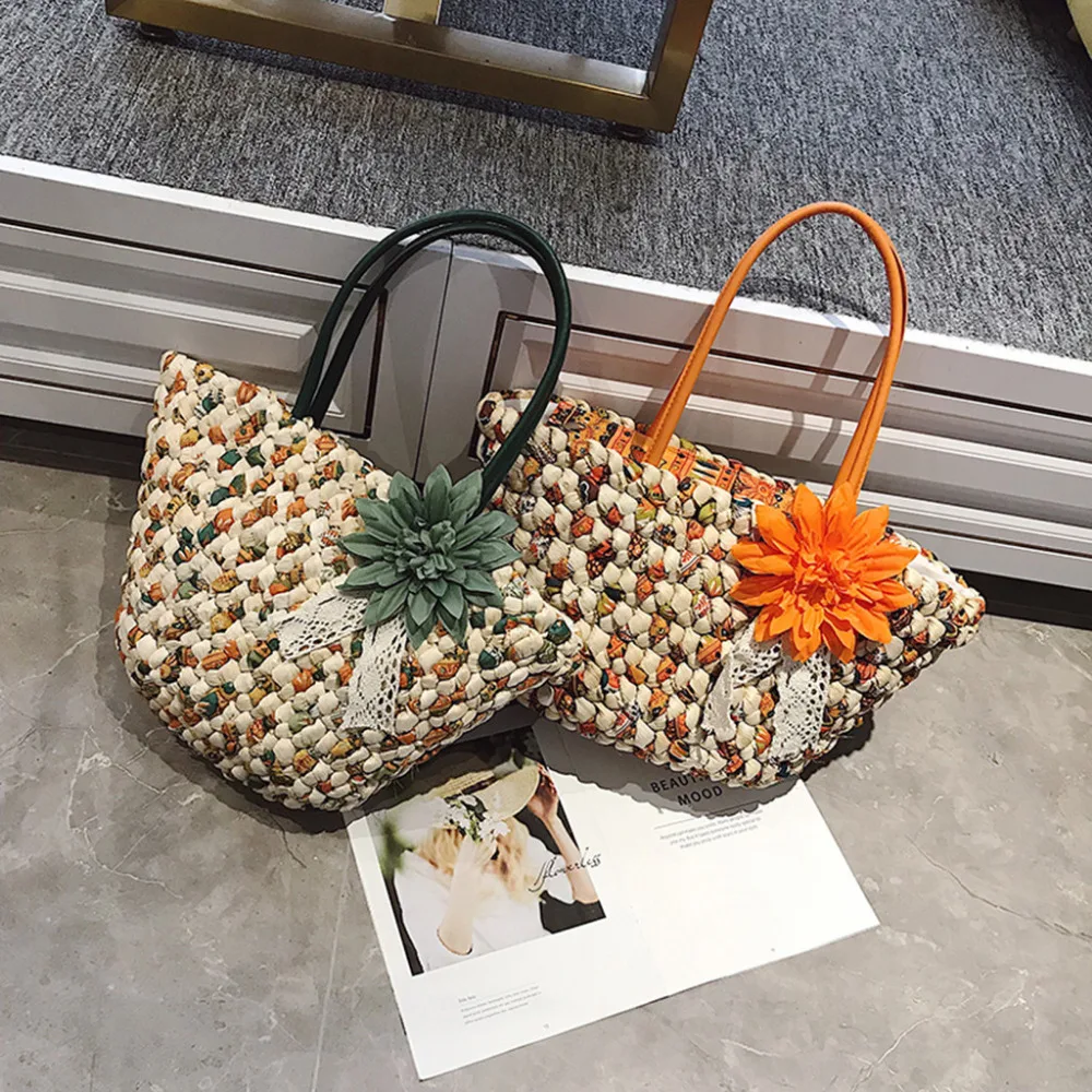 Женская плетеная Сумка с кисточками полукруглая из ротанга Соломенная пляжная