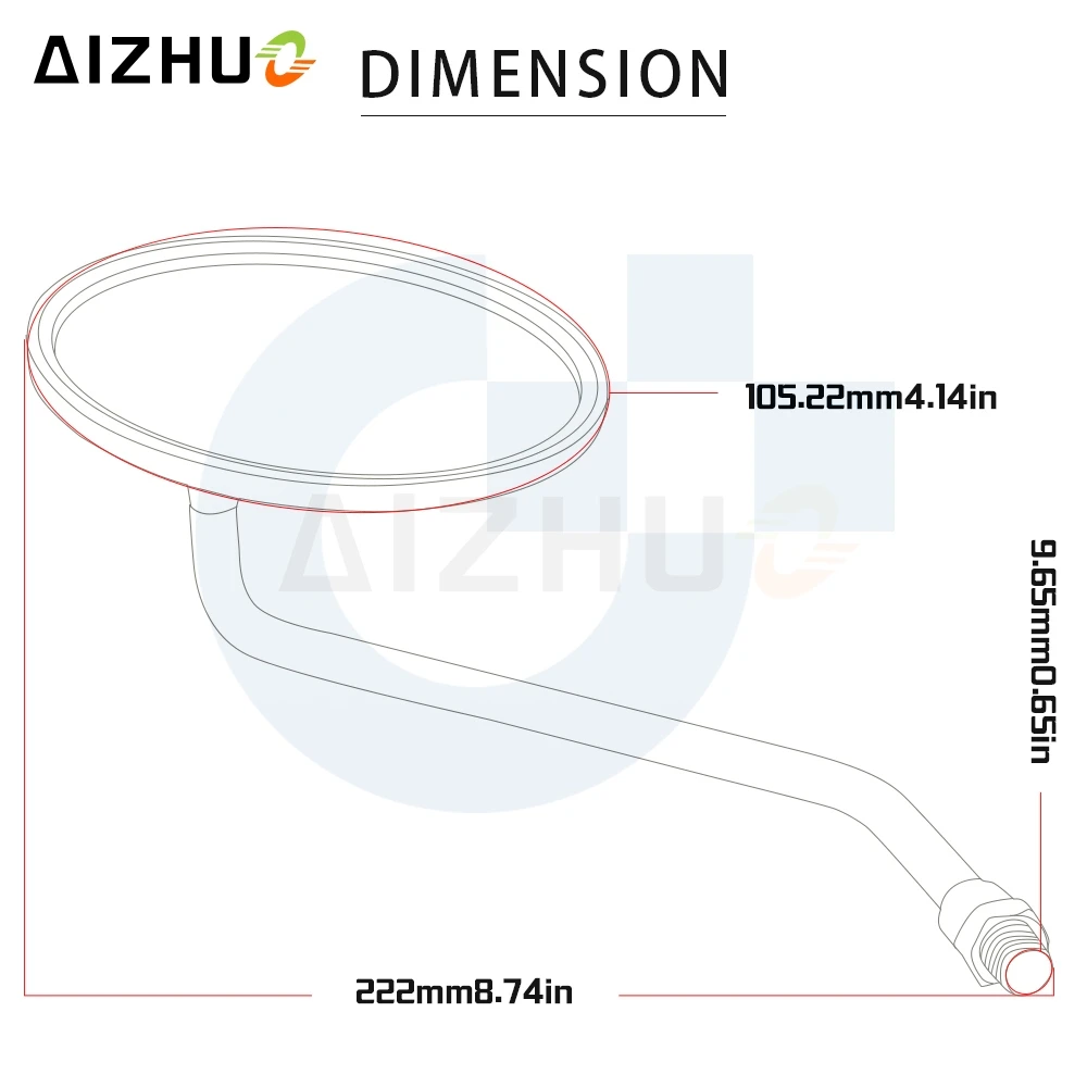 Боковые зеркала заднего вида для мотоцикла 8 мм 10 винт YAMAHA DT1E DT1MX DT2 DT2MX DT3 250 DT360