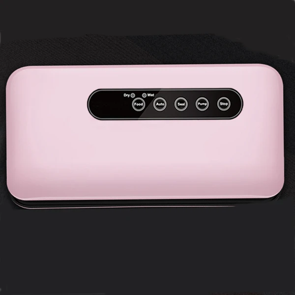 Pink 220 В бытовой пищевой вакуумный упаковщик упаковочная машина пленка упаковщик вакуумный упаковщик в том числе 10 шт пакетов - Цвет: Pink