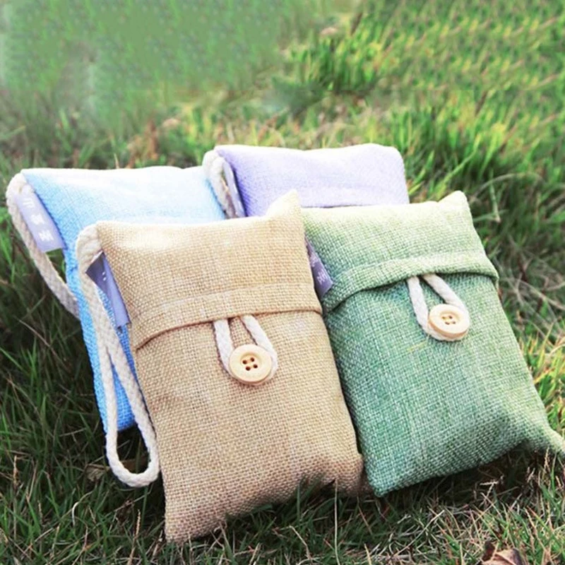 Натуральный очиститель воздуха сумка для дома автомобиля бамбуковый уголь