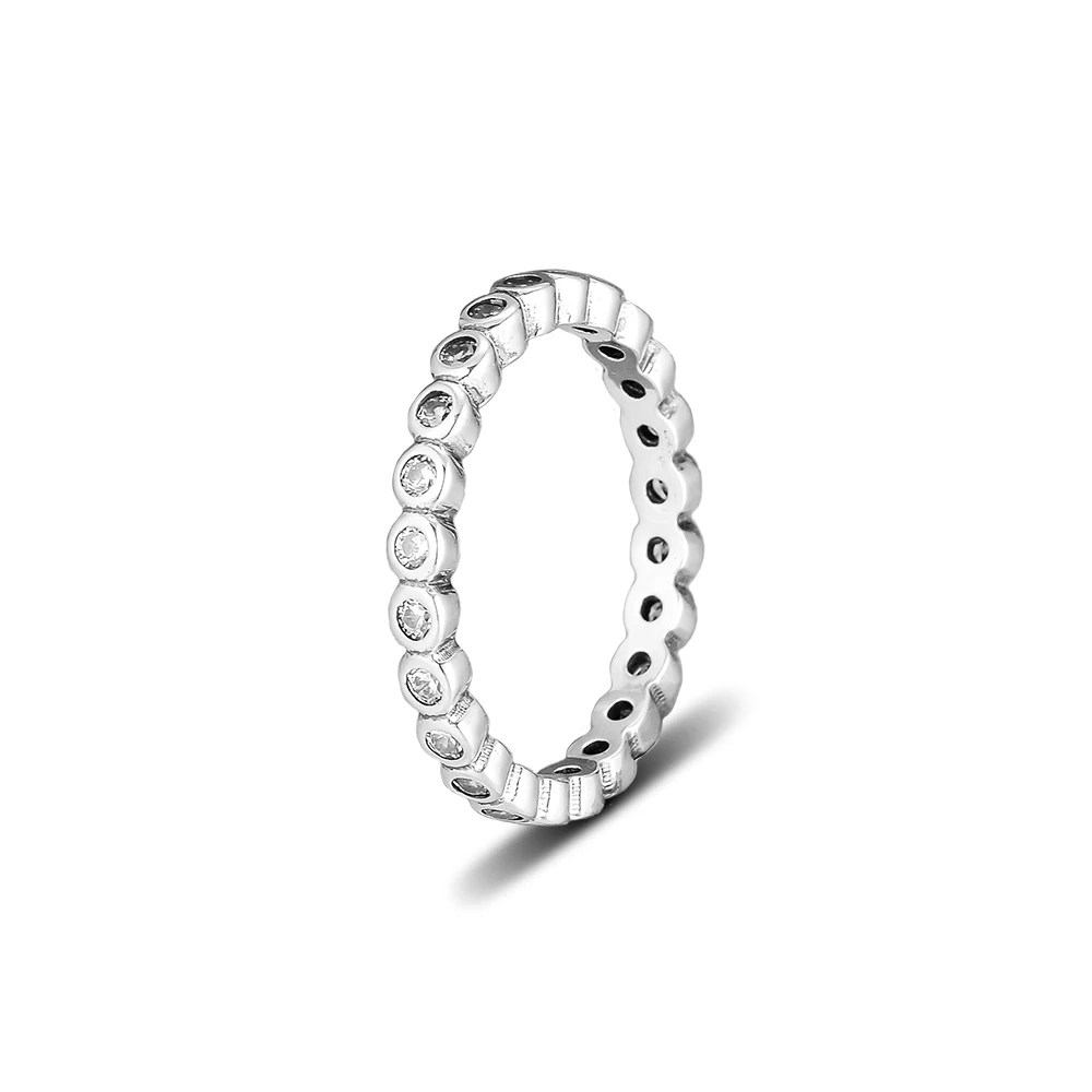 

Маленькое круглое кольцо вечности с прозрачным кубическим цирконием, искусственное серебряное Ювелирное Украшение 100% пробы, бесплатная до...