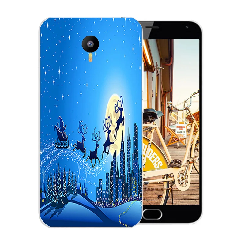 Чехол для Meizu M2 Note 5 '' мягкий силиконовый чехол из ТПУ с рисунком Merry X'MAS M2note