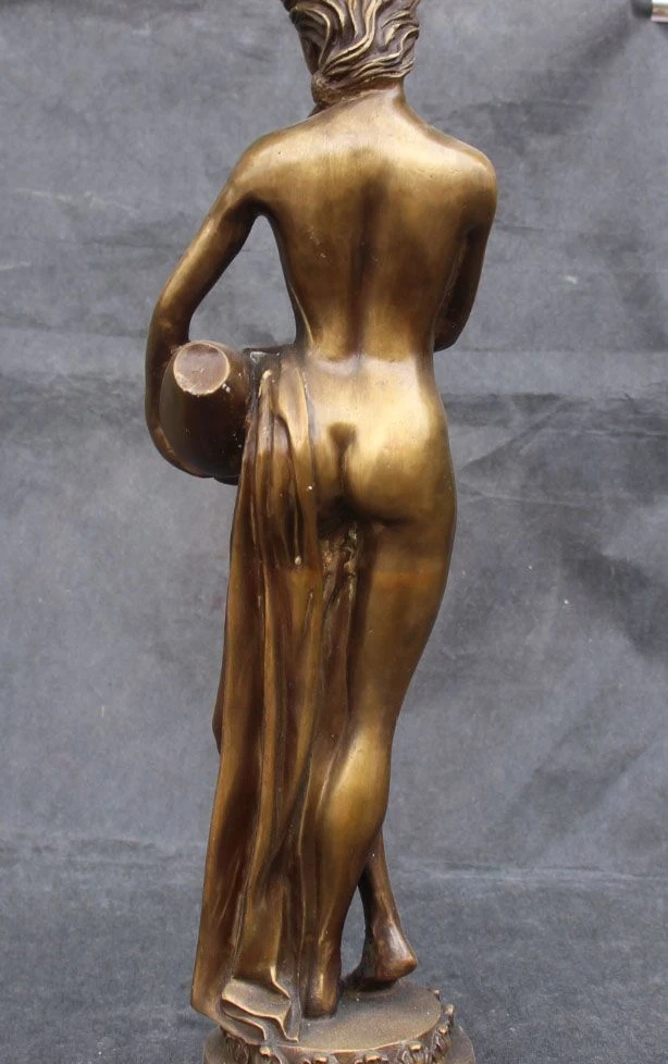 Бронзовая скульптура в стиле вестерн 20 дюймов Очаровательная Обнаженная Женская