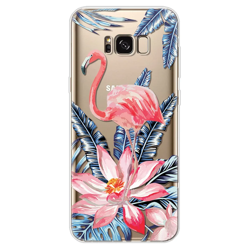 huoniaol Фламинго чехол для samsung Galaxy S5 S6 S7 край S8 S9 Plus Note 8 9 A3 A5 A6 A8 J2 J3 J5 J7 Prime ТПУ прозрачный чехол для телефона - Цвет: huoniaol