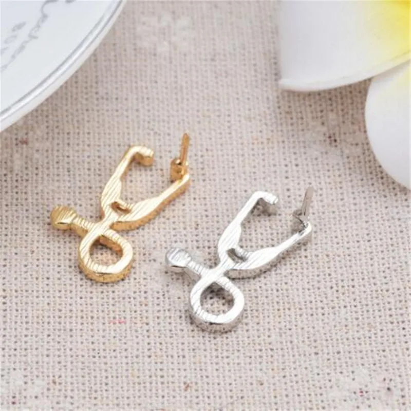 WKOUD золотой серебряный черный стетоскоп броши металлическая Больничная клиника