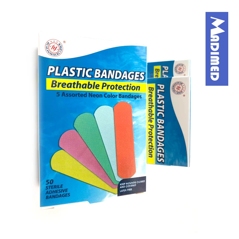 100 шт./2 коробки водонепроницаемые пластмассовые пластыри|plaster band aid|kit for kidskit kits |