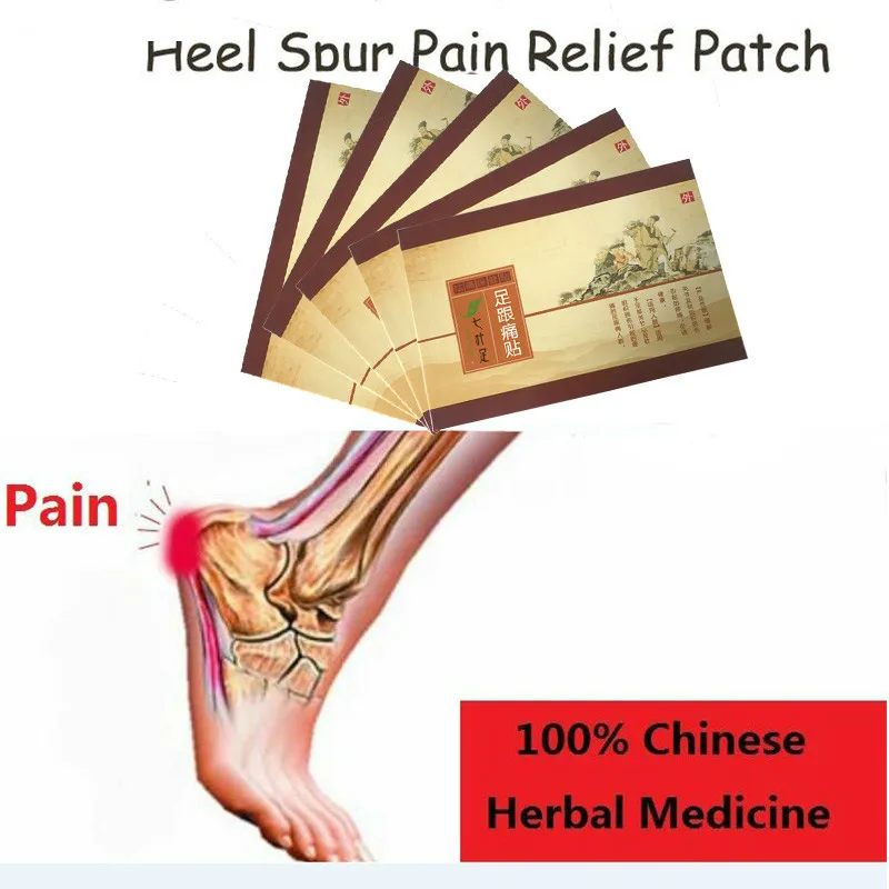 7 шт пятки Шпоры боли облегчение травяные патчи пяточная шпора быстрое в пятке