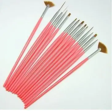 Free Shipping 5sets/lot 15pcs pink Nail Brush | Красота и здоровье