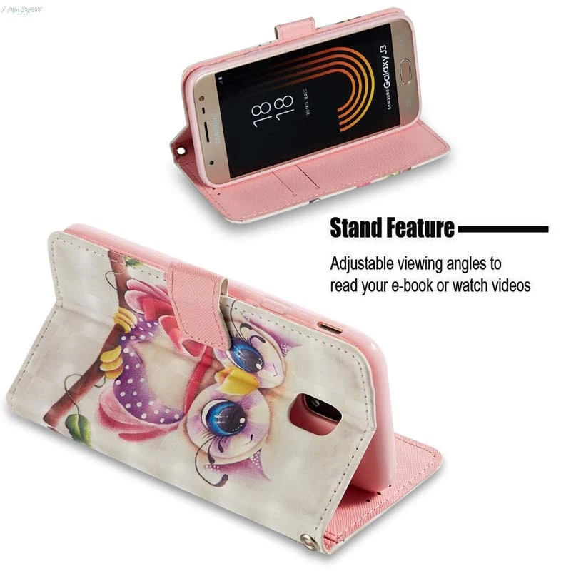 for Samsung Galaxy J3-2017 J330f SM-J330L SM-J330FN SM-J330G/DS Cover J3 Pro j330 SM-J330F/DS J3300 Case Flip Phone | Мобильные
