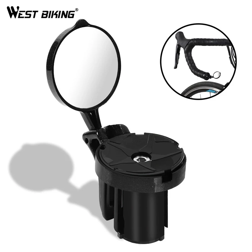 Зеркало заднего вида для велосипеда с поворотом на 360 градусов заглушка рукоятки