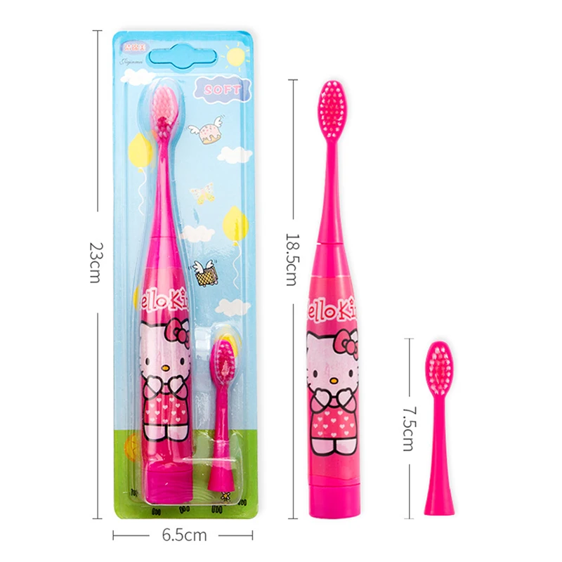 Children Electric Toothbrushes Cartoon Pattern baby toothbrush Tooth Brush Head 2 pcs Heads sonic | Бытовая техника