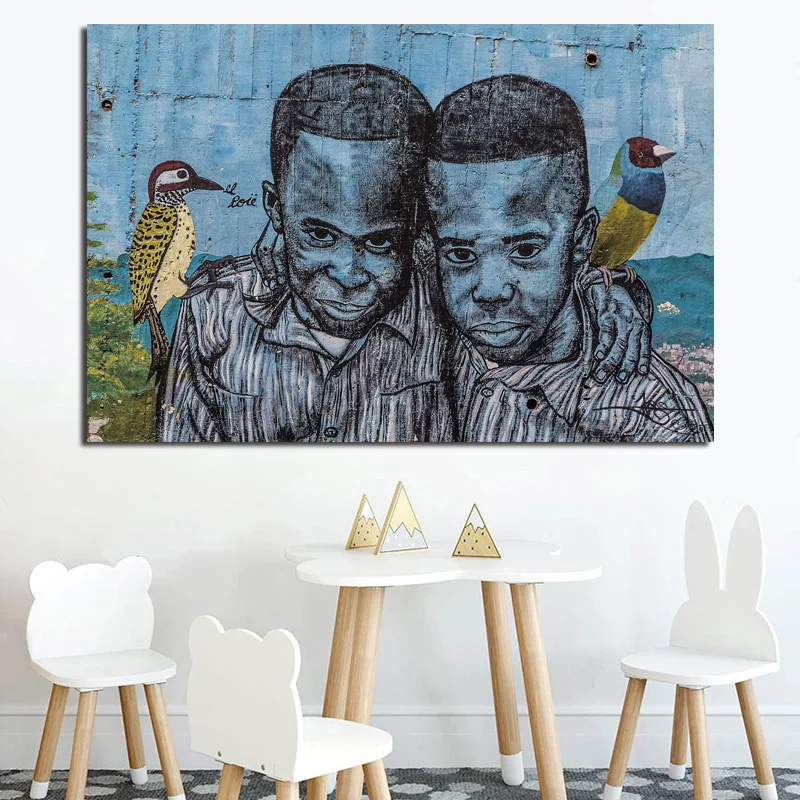 Детские дружественные поп-арт граффити холст плакаты печать настенная живопись