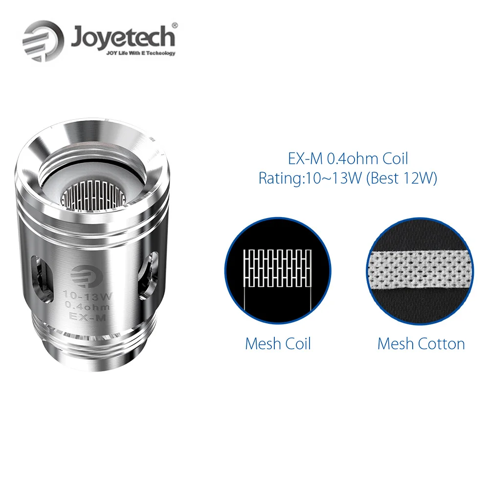 5/10 шт Оригинал Joyetech EX-M сетчатая головка 0.4ohm катушка для набора Exceed Grip сменная