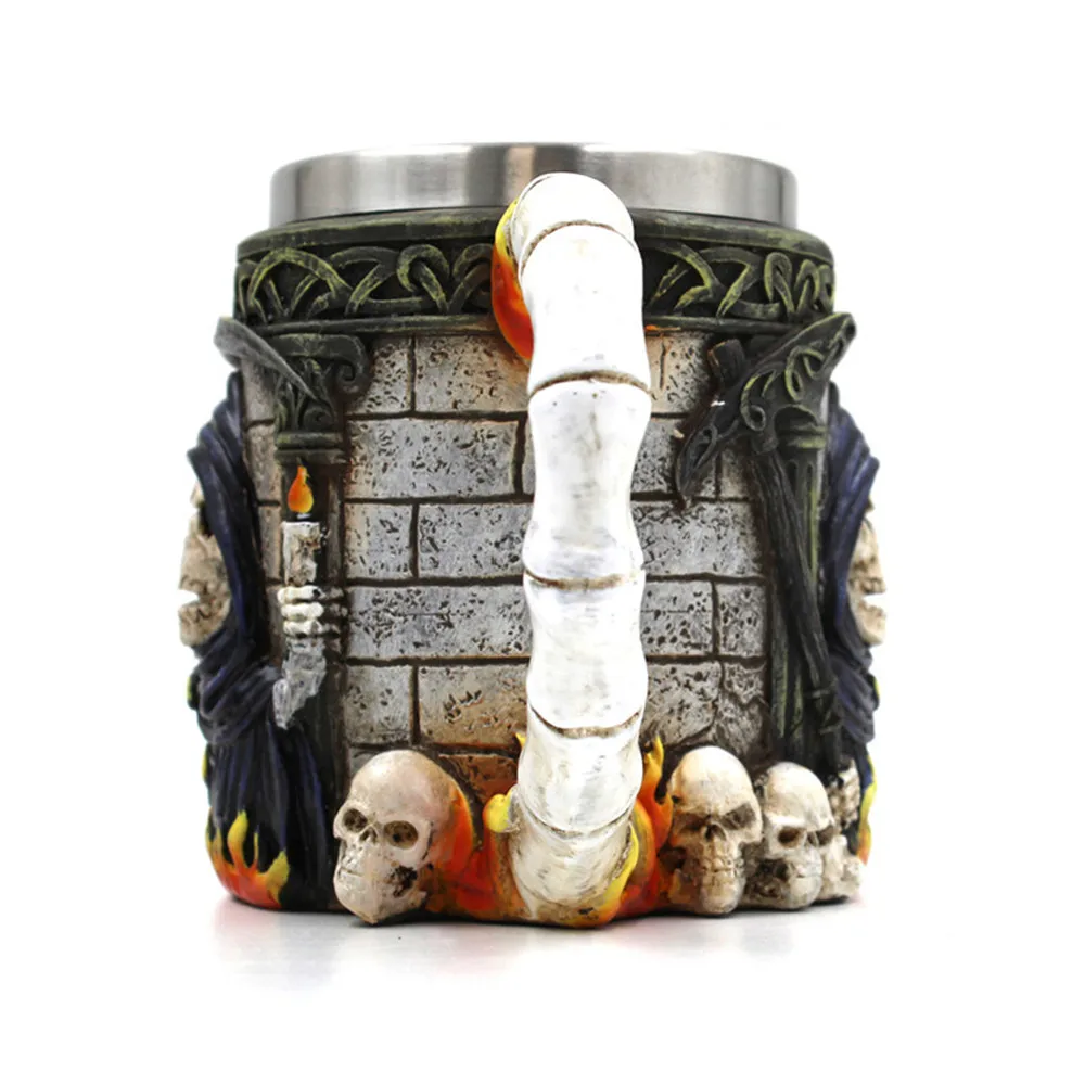 2019 креативная новая кружка 3D кофейная чашка Смола большая пивная череп викинга