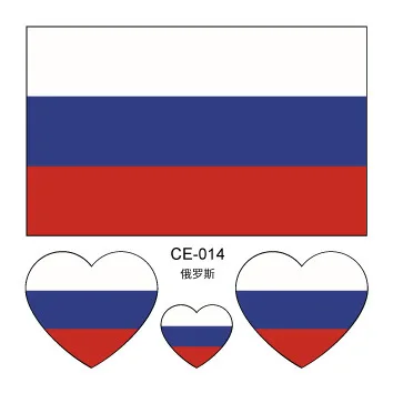 10 шт./лот, флаг, тату, наклейка s, Россия,, футбол, Кубок мира, водонепроницаемый, сделай сам, временные наклейки для тела, тату для футбольного клуба фанатов - Цвет: Russian
