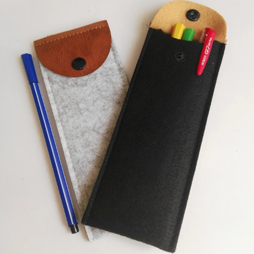 1 шт./лот креативная простая сумка для ручек из чистого войлока в южнокорейском