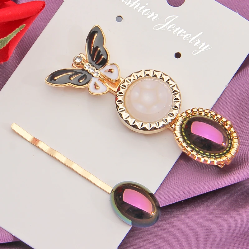 Женская заколка-пряжка ZOSHI Золотистая заколка с жемчугом ярких цветов 2019 |