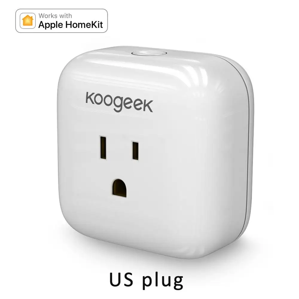 Koogeek Wifi умная вилка Беспроводная умная розетка монитор энергопотребления Голосовое управление для Apple HomeKit Alexa Google Assistant - Цвет: Белый