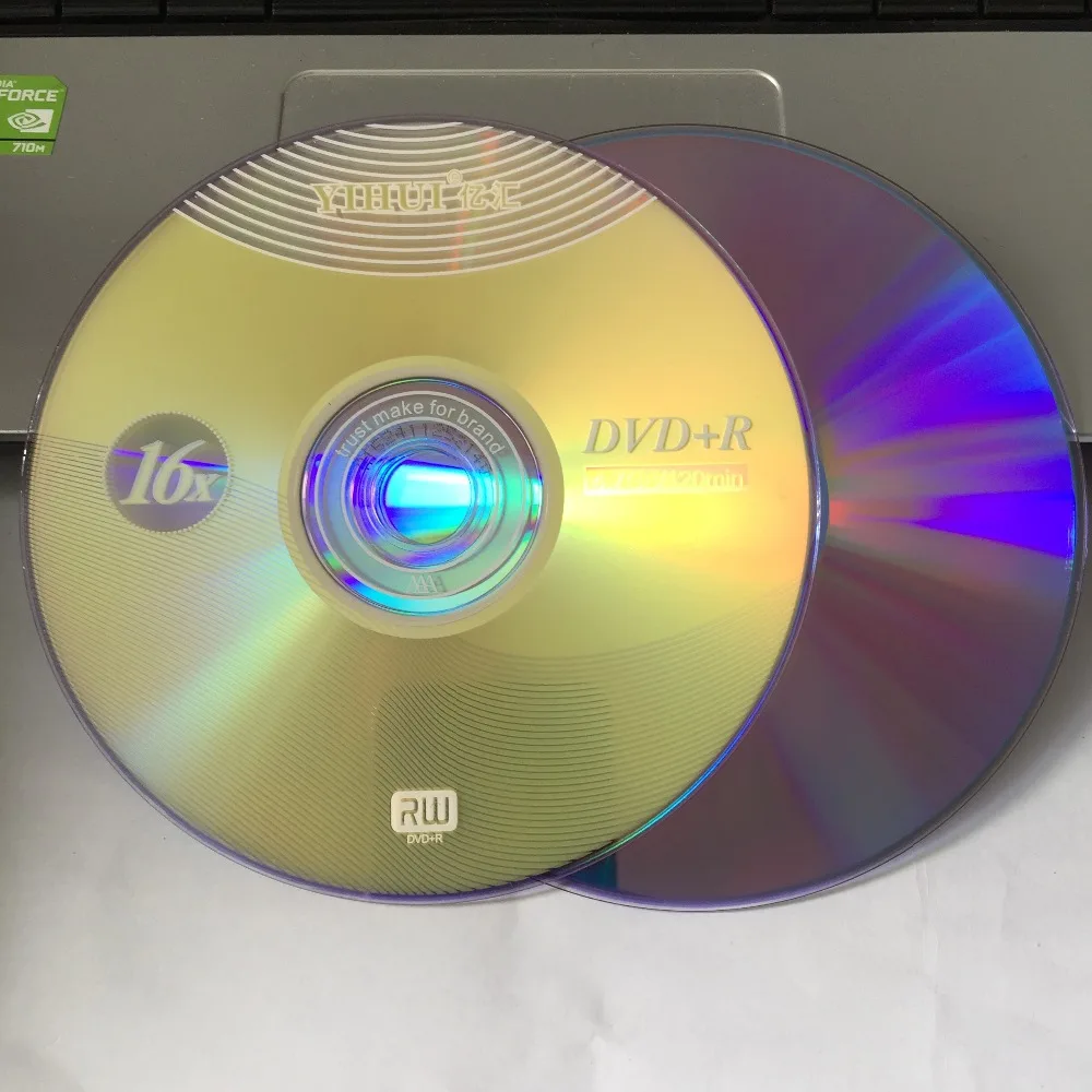 Оптовая продажа 5 дисков класса A + 4 7 ГБ чистый желтый волновой Печатный DVD R диск
