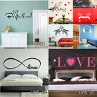 Индивидуальная настенная картинка Infinity Love, домашний декор, фотообои для гостиной, спальни, съемные настенные наклейки с поцелуями, домашние обои