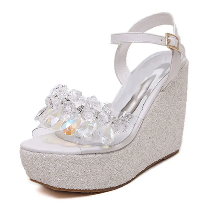 Новинка летняя прозрачная водонепроницаемая обувь женские Босоножки с открытым